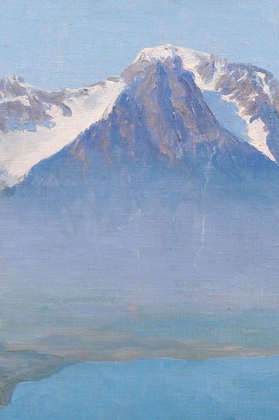 Jean MENNI 1880-1954 Schweiz, Landschaft des Engadins, St. Moritz, Graubünden, Bergmalerei