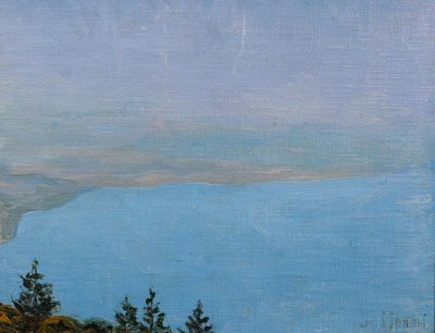 Jean MENNI 1880-1954 Schweiz, Landschaft des Engadins, St. Moritz, Graubünden, Bergmalerei