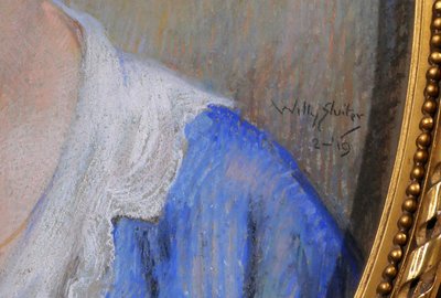 Willy SLUITER 1873-1949 Portrait of a woman "Kitty", 1919 painting pastel drawing Netherlands