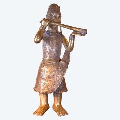 Importante statua in bronzo del Benin