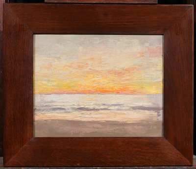 Joseph François 1851-1940 Studio del cielo, paesaggio, pittura, impressionismo, Belgio, marina