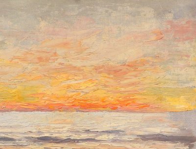 Joseph François 1851-1940 Studio del cielo, paesaggio, pittura, impressionismo, Belgio, marina