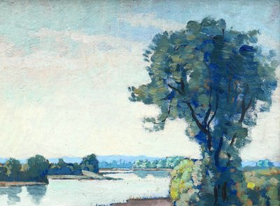 Maurice de Lambert 1873-1953 La Charité-sur-Loire, paesaggio, Nièvre, pittura, Loira