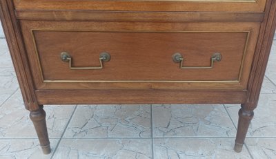 Cassettiera Luigi XVI in mogano con 6 cassetti