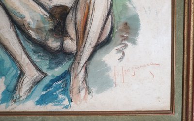Paul PAQUEREAU (1871-1950), Nudo incorniciato sotto vetro