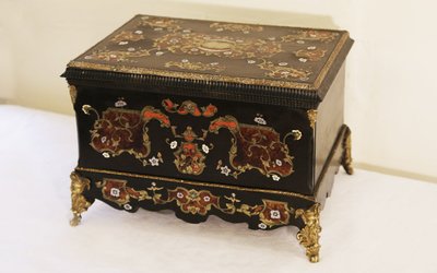 Scatola da scrittura, intarsio Boule, XIX secolo 