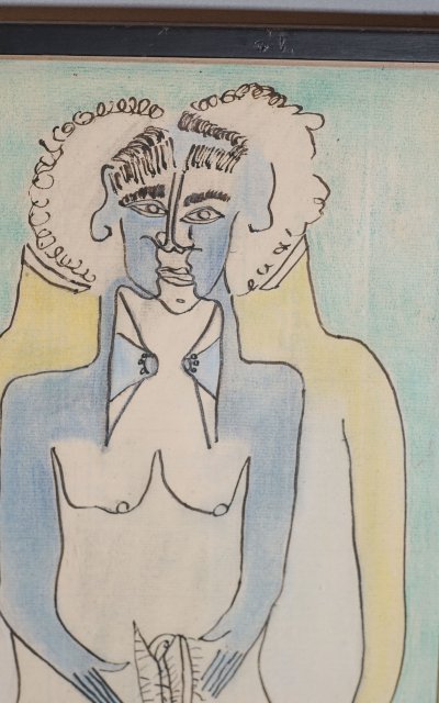 Gennaro IPOLITO, disegno a pastello su carta sotto vetro