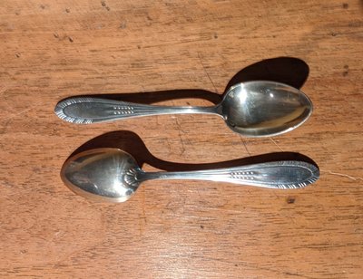 A set of 12 mocha spoons