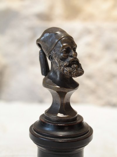 Piccola figura orientalista in bronzo 'Ibrahim Pasha', fine del XIX secolo