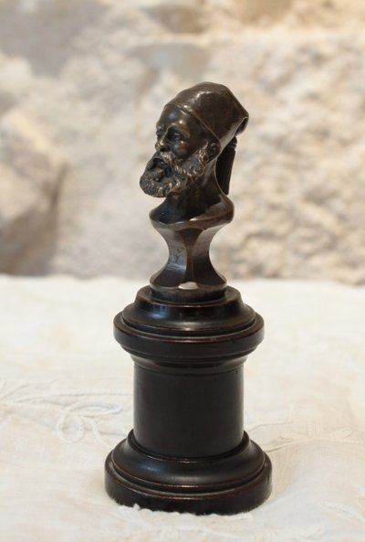 Piccola figura orientalista in bronzo 'Ibrahim Pasha', fine del XIX secolo