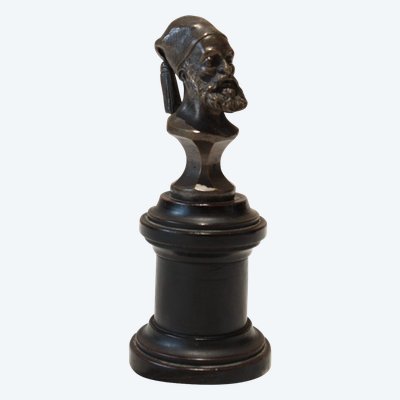 Piccola figura orientalista in bronzo 'Ibrahim Pasha', fine del XIX secolo