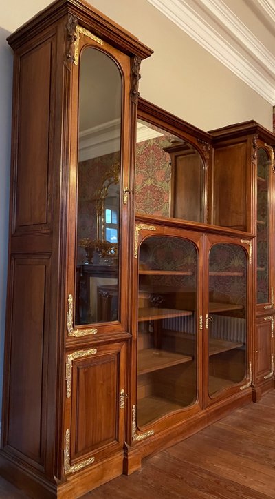 Libreria con vetrina Art Nouveau 