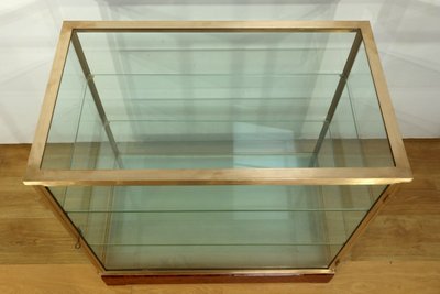 Coppia di vetrine in ottone e olmo – 1950