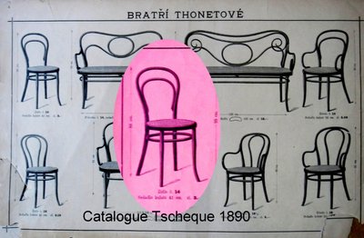 Sedia da bistrot n. 14 seduta in legno Thonet - 1890 -