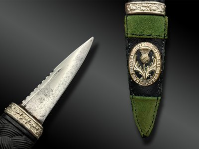 COLTELLO chiamato Sgian Dubh - Scozia - Inizio XX secolo