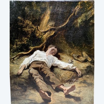 Nicolas-françois-octave Tassaert (1800–1874) - Il cercatore di uccelli, prima del 1854