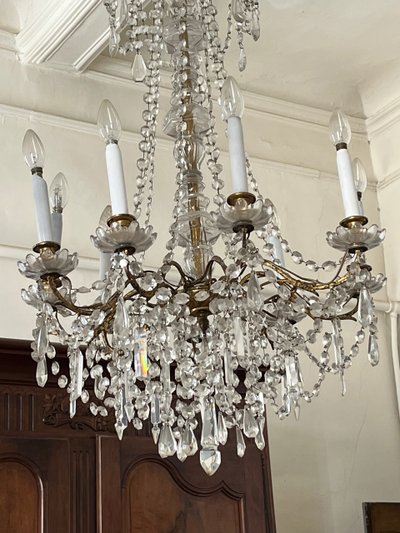 Lampadario a 9 luci, cristallo da 90 cm