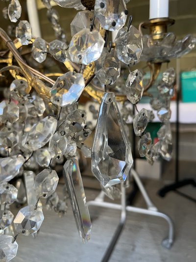 Lampadario a 9 luci, cristallo da 90 cm