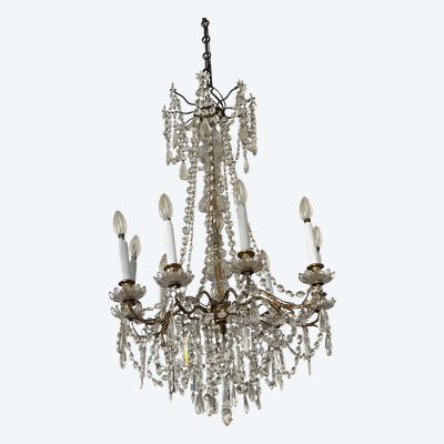 Lampadario a 9 luci, cristallo da 90 cm