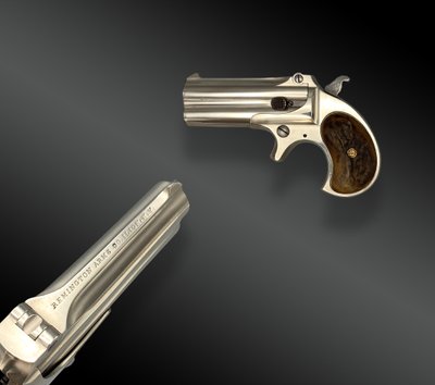 PISTOLA Remington Double Deringer, 3° modello; con custodia. Stati Uniti - XIX secolo