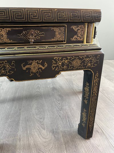 Table Basse Hexagonale Asiatique, XXe Siècle