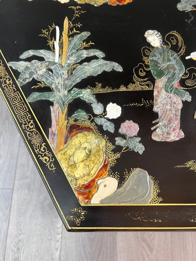 Table Basse Hexagonale Asiatique, XXe Siècle