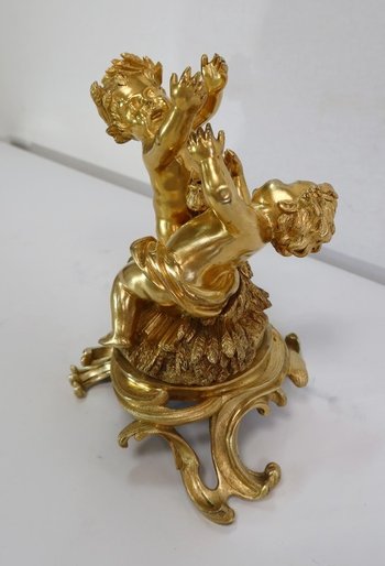  Groupe en Bronze Doré, dans le goût Louis XV, époque Napoléon III - circa 1850 