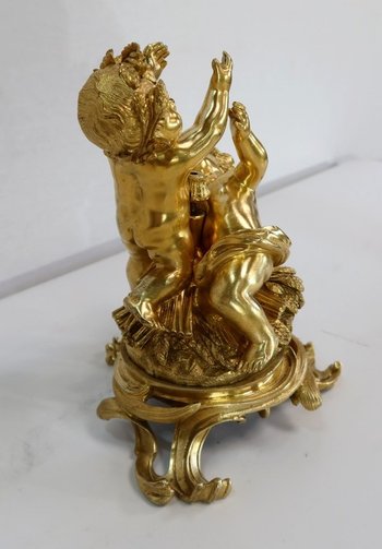  Groupe en Bronze Doré, dans le goût Louis XV, époque Napoléon III - circa 1850 