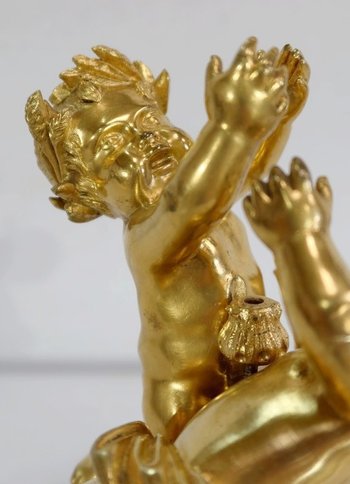  Groupe en Bronze Doré, dans le goût Louis XV, époque Napoléon III - circa 1850 