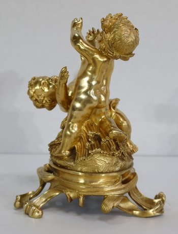  Groupe en Bronze Doré, dans le goût Louis XV, époque Napoléon III - circa 1850 