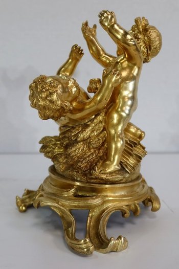  Groupe en Bronze Doré, dans le goût Louis XV, époque Napoléon III - circa 1850 