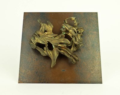Scultura astratta in metallo nello stile di Jean Campa