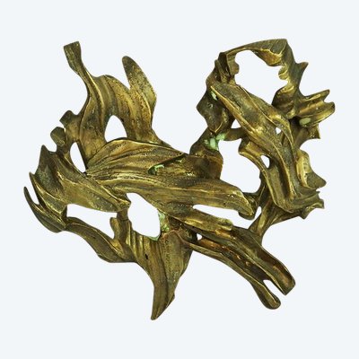 Scultura astratta in metallo nello stile di Jean Campa