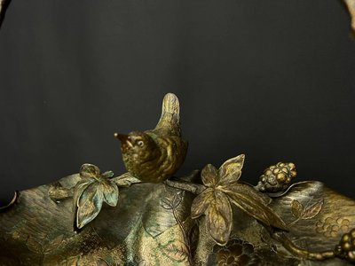 Decorative Bronze Cup, Art Nouveau Style