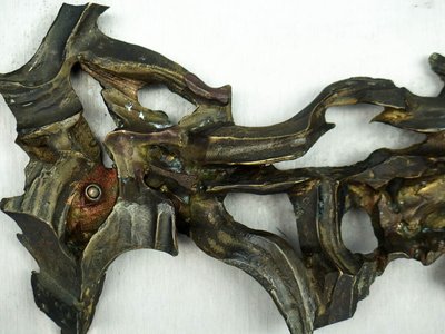 Scultura astratta in metallo nello stile di Jean Campa