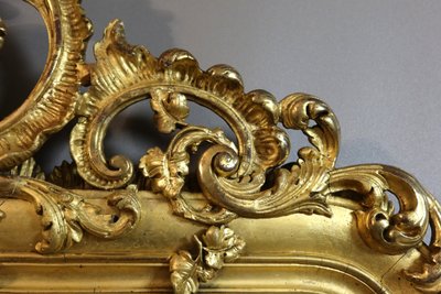 Miroir doré époque XIXème siècle