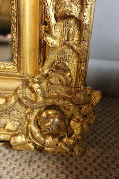 Miroir doré époque XIXème siècle