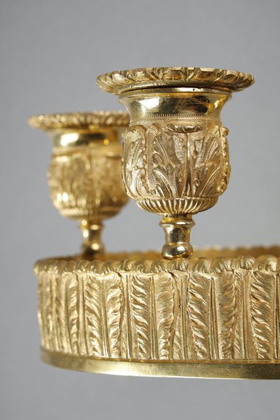 PAIR OF RESTAURATION-PERIOD ORMOLU SCONCES