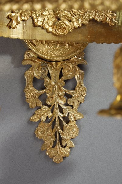 PAIR OF RESTAURATION-PERIOD ORMOLU SCONCES