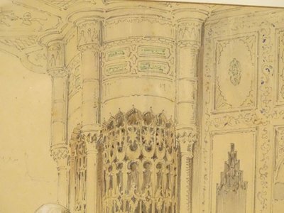 Dessin Orientaliste Amedeo Preziosi Femmes Ottomanes Enfants Istanbul XIXè