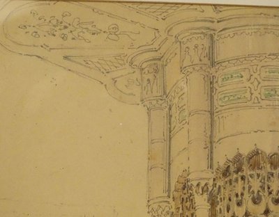 Dessin Orientaliste Amedeo Preziosi Femmes Ottomanes Enfants Istanbul XIXè