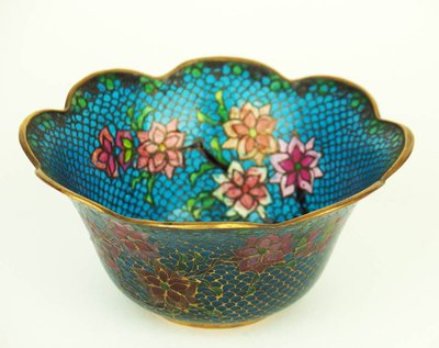 Small plique-à-jour enamel cup