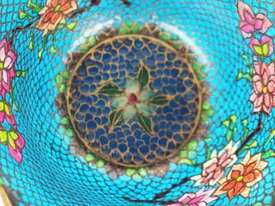 Small plique-à-jour enamel cup