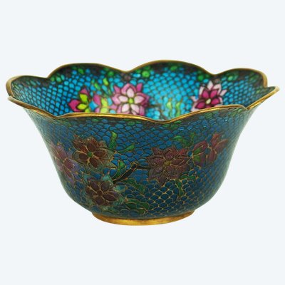 Small plique-à-jour enamel cup