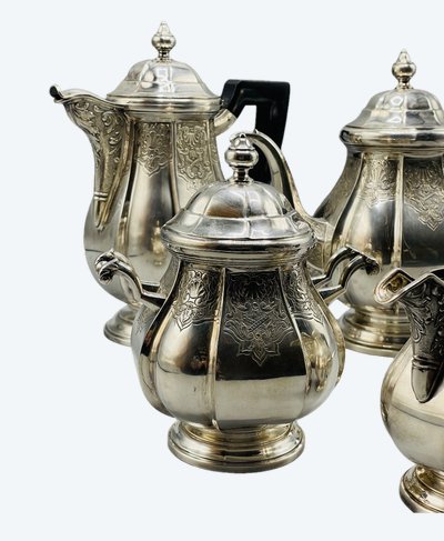 Regency Style Solid Silver Coffee Service