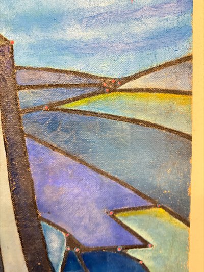 Polychrome Emaillemalerei, moderne und zeitgenössische Kunst, 76x59 cm. Sehr guter Zustand, 20. Jahrhundert.