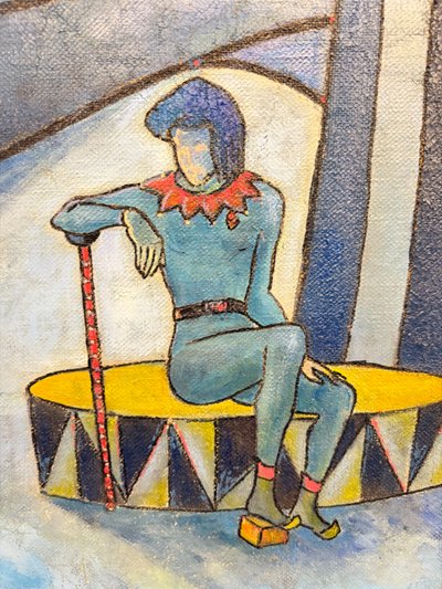 Polychrome Emaillemalerei, moderne und zeitgenössische Kunst, 76x59 cm. Sehr guter Zustand, 20. Jahrhundert.