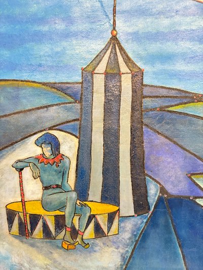 Polychrome Emaillemalerei, moderne und zeitgenössische Kunst, 76x59 cm. Sehr guter Zustand, 20. Jahrhundert.