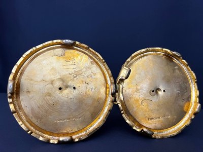 Pair of gilt bronze and champlevé enamel candlesticks – Ferdinand Barbedienne