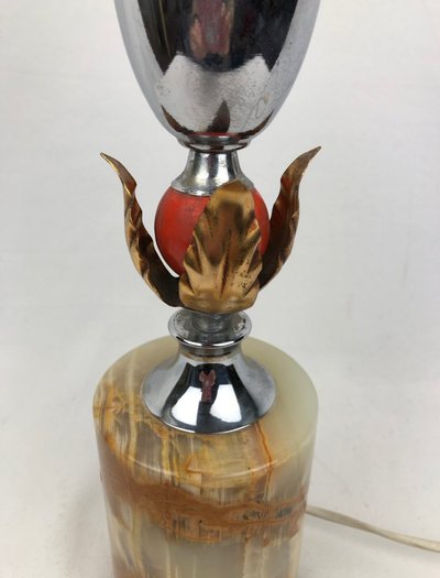 Vintage onyx lamp base